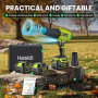 Souffleur de Feuilles sans Fil, 900 000 TR/Min, 2 Batteries, Chargeur et 2 Buses Incluses, pour Jardin, Terrasse, Voiture, Neige