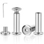 jwtyu 80 pièces Vis de liaison M4x12mm Écrous à douille (40 écrous à douille et 40 vis à douille) Acier inoxydable A2 V2A vis d'