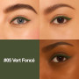 Erinde Eye Liner Vert Métallique, Pointe Précise Incliné à 18°, Crayon Yeux Waterproof, Crayon Yeux Métallique. Haute Pigmentati