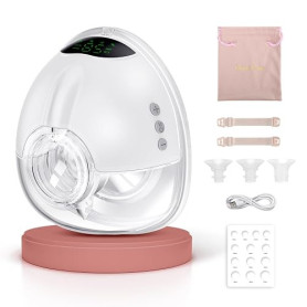 Lulia Tire Lait Electrique, 4 Modes 9 Niveaux, Anti-reflux, Ultra-silencieux, Batterie 1800mAh, Affichage LED, Sans BPA (Blanc-1