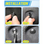 JatilEr 100 Pièces Rivet Clips Voiture Universel, H26 Plastique Rivets Noir | Fixation de Protection, 6 Taille Clips Agrafes Car