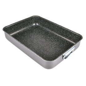 ALLUFLON Tradizione Italia Lasagnera, Alluminio, Nero, 31x23 cm