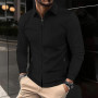 aromm HommeSurvêtements Waffle Manches Longues Zipper Veste & Pantalon Ensemble de 2 Pièces pour Decontracté Sport Travail