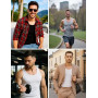 ALPIDEX Débardeur Homme Lot de 5 100% Coton sans Manches Côtelé Maillot | Sous-Vêtement, Sous Chemise, Basique, Classique, OEKO-
