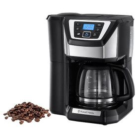 Russell Hobbs Cafetière à Grain Chester, 12 Tasses, 1,5 L, Programmable | Machine à café avec Technologie WhirlTech Pour Extract