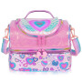 PinkSheep Sac Isotherme Repas Enfant Double Étage, Sac à Goûter avec Sangle Réglable, Grand Format pour Garçons et Filles (Coeur