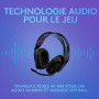 Logitech G G335, casque gaming filaire avec microphone rétractable | Prise audio 3,5 mm, oreillettes à mémoire de forme, léger,