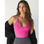 Haibang Femmes D'été Débardeur Col en V Sport Hauts Top sans Manches Côtelée Bretelles Spaghetti Slim Fit Tank Top Basique Exten
