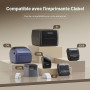 CLABEL Étiquettes Thermiques Transparentes 50x30mm, 230 Étiquettes/Rouleau, Haute Transparence pour Bocaux Cuisine Bougies Cosmé