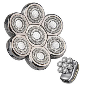 7D Rasoir chauve pour homme - Tête de rasoir électrique 7D universelle de rechange pour homme, étanchéité IPX7