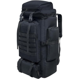 Vaupan Sac à dos de randonnée 80L, de camping militaire MOLLE, imperméable et grande capacité pour les sports de plein air & les
