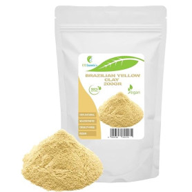 Argile jaune brésilienne - 200 gr - Masques pour le visage, masques pour le corps, masques pour les cheveux, peelings et gommage