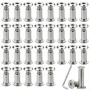 30 Pièces Vis de Connexion M4 × 16 mm, Pour Connecter des Meubles, Armoires | 304 Acier Inoxydable Vis de Connecteur d'Assemblag