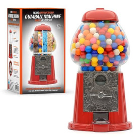 CKB LTD Gumball Distributeur de Chewing-Gum Bonbons gobstoppers en Forme de pièce de Monnaie Style Rétro Tirelire Rouge - Grande