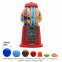 CKB LTD Gumball Distributeur de Chewing-Gum Bonbons gobstoppers en Forme de pièce de Monnaie Style Rétro Tirelire Rouge - Grande