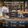 MARBERO Station Électrique Portable 98Wh avec Panneau Solaire Pliable 30W Générateur Solaire 26.400mAh Batterie Externe avec Sor