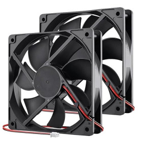 Gebildet 120mm Noir Ventilateurs boîtier d'ordinateur Refroidissement haute performance 12VDC 2broches (PH2.54) 1200 tr/min Roul
