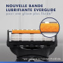 Gillette Lames de Rasoir Homme Proglide Power, Pack de 4 | en Acier Inoxydable, Cartouche Dotée de la Bande Lubrifiante x2, Long