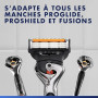 Gillette Lames de Rasoir Homme Proglide Power, Pack de 4 | en Acier Inoxydable, Cartouche Dotée de la Bande Lubrifiante x2, Long