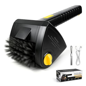 MELLWIN Brosse électrique pour Barbecue éclairage Tête de Brosse métallique | Brosse de nettoyage certifiée IPX6 avec batterie d