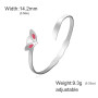 VASSAGO Bracelet ouvert réglable en acier inoxydable avec queue de renard pour femme Réglable