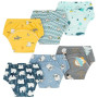 BSBUY Culotte Apprentissage Propreté pour Garcon, 6Pcs Slip d Apprentissage en Coton Lavable, Culotte Absorbant et Doux pour Béb