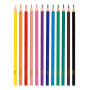 Idena 20133 - Crayons de peinture en 12 couleurs, crayons de couleur sans bois en forme de triangle ergonomique, emballés dans u