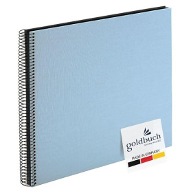 Goldbuch 25 529 Bella Vista Album Photo à Spirales 35 x 30 cm Avec 40 Pages Noires - En Lin Pour Images et Photos à Coller, Scra