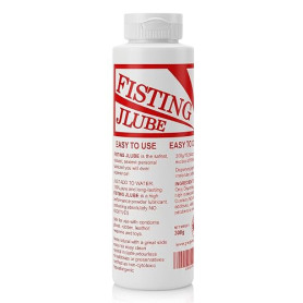 La poudre FISTING J-LUBE se mélange avec de l'eau, un flacon donne 60 l de lubrifiant, 300 g