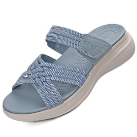 ZDQ Sandales Femme Été Confortable Orthopédique Chaussons Legere Chaussures Plate Claquettes