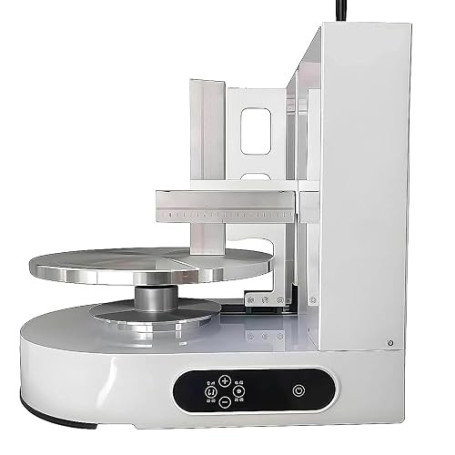 Machine à Glacer les Gâteaux 4-12 pouces, Machine à Étaler Crème Gâteau Automatique Machine à Lisser Crème à Faible Bruit, Plate
