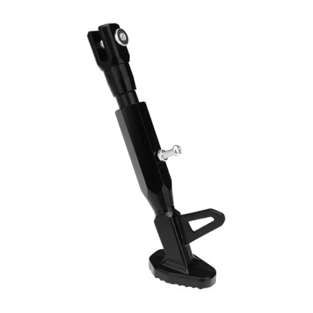 YINETTECH Béquille Latérale Réglable pour Moto 190-230 Mm Alliage d'aluminium CNC Métal Noir