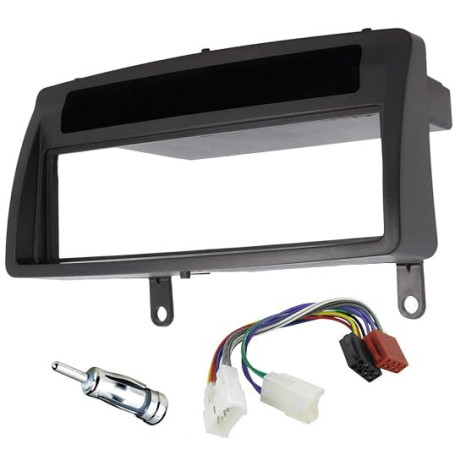Sound Way Montage Autoradio, Cadre Façade 1 DIN, Adaptateur Antenne, Faisceau ISO, Compatible avec Toyota Corolla