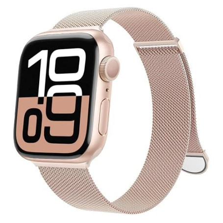 Bracelet Compatible avec Apple Watch Series 11 10 9 8 7 6 5 4 SE 3 2 1 | Bracelets Magnétiques en Acier Inoxydable pour iWatch 4