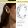 9 Pièces Ear Cuff Bijoux Faux Piercing Oreille Réglable Boucle Oreille Sans Trou Pas de Trous d'Oreille Earcuff Faux Cartilage e