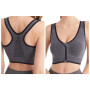 Leezepro Soutien-Gorge de Sport Post-opératoire Brassière Femme Zippée Avant Zipper Lingerie avec Coussinets Amovibles Push Up C