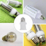 Okaywork Douille - Adaptateur de douille E27, Base de LED Douille de lampe, Conversion en prise de courant et prise E27.(Blanc)