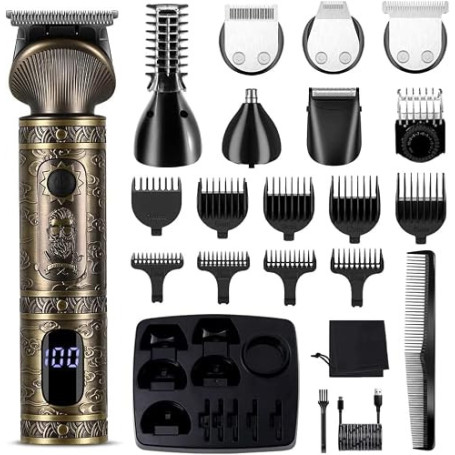 Surker Tondeuse Barbe Homme Tondeuse Cheveux Professionnelle Avec Lame en T de Coupe de Cheveux Chauve 0 mm Rasoir électrique To