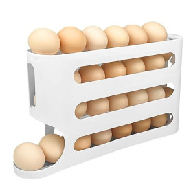 Ravytha Boite a Oeufs, Organisateur Rangement Oeuf Frigo en Plastique, Storage Plateau Panier Distributeur Oeuf Fridge Organizer