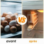 Ravytha Boite a Oeufs, Organisateur Rangement Oeuf Frigo en Plastique, Storage Plateau Panier Distributeur Oeuf Fridge Organizer