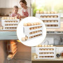 Ravytha Boite a Oeufs, Organisateur Rangement Oeuf Frigo en Plastique, Storage Plateau Panier Distributeur Oeuf Fridge Organizer
