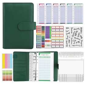 Classeur à Anneaux A6-30 Pièces Money Binder avec Enveloppes à Glissière et Étiquettes - Idéal pour Enveloppe Budget et Classeur
