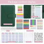 Classeur à Anneaux A6-30 Pièces Money Binder avec Enveloppes à Glissière et Étiquettes - Idéal pour Enveloppe Budget et Classeur