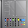 Hengxinchen 2 Pièces A4 Semainier Frigo Magnétique Acrylique Tableaux | Planning Semaine avec 6 Couleurs,Magnétiques Frigo pour