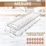 KICHLY boite réfrigérateur - barquette alimentaire avec 14 espaces, couvercle et poignée, en plastique (lot de 2)