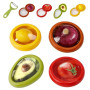 WRENYZK Lot de 4 économiseurs de fruits et légumes, réutilisables, conteneurs de stockage de fruits, récipients alimentaires ant