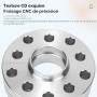 GEARMONSTER Lot de 4 élargisseurs de voie/entretoises de 15mm et 20mm LK: 100/5+112/5 NLB:57.1 avec 20 boulons de roue M14x1,5 4