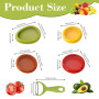 WRENYZK Lot de 4 économiseurs de fruits et légumes, réutilisables, conteneurs de stockage de fruits, récipients alimentaires ant