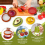WRENYZK Lot de 4 économiseurs de fruits et légumes, réutilisables, conteneurs de stockage de fruits, récipients alimentaires ant