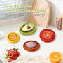 WRENYZK Lot de 4 économiseurs de fruits et légumes, réutilisables, conteneurs de stockage de fruits, récipients alimentaires ant